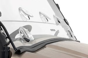 Kawasaki Mule PRO-FXR Vented Full Windshield - Rough Country - Scratch Resistant - '18-'23